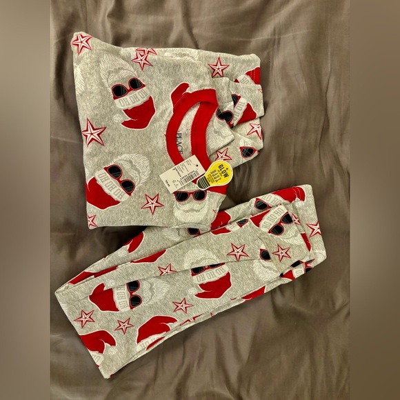 The Children's Place Holiday 2 Piece Snug Fit Cotton Pajamas, Glow Cool Santa - Picture 3 of 5